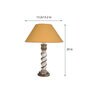 Gold Shade Table Lamp With Wooden Base