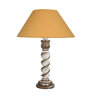 Gold Shade Table Lamp With Wooden Base