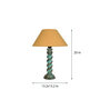 Gold Shade Table Lamp With Wooden Base