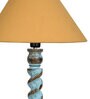 Gold Shade Table Lamp With Wooden Base