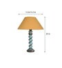 Gold Shade Table Lamp With Wooden Base