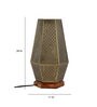 Scarlette Gold Metal Shade Table Lamp With Wood Base
