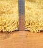 Gold Shaggy Polyester 3ft X 5ft Hand tufted Carpet
