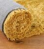 Gold Shaggy Polyester 3ft X 5ft Hand tufted Carpet