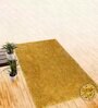 Gold Shaggy Polyester 3ft X 5ft Hand tufted Carpet