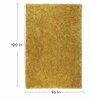 Gold Shaggy Polyester 8ft X 10ft Hand tufted Carpet