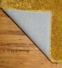 Gold Shaggy Polyester 9ft X 12ft Hand tufted Carpet