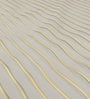 Gold Polyester Striped 5ft Sheer Eyelet 1 Pc Window Curtain