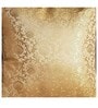 Gold Silk blend Brocade Meenakari Morpankh  16x16 inches Cushion Covers (Set of 2)