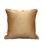 Gold Silk blend Woven Traditional Brocade 16x16 inches Cushion Covers (Set of 2)