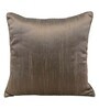 Gold Striped Silk 16 x 16 Inches Cushion Cover