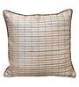 Gold Striped Silk 16 x 16 Inches Cushion Cover