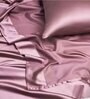 Rose Gold Solid 400 TC Satin King Fitted Bedsheet with 2 Satin Pillow covers
