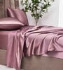 Rose Gold Solid 400 TC Satin Single Fitted Bedsheet with 2 Satin Pillow covers
