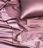 Rose Gold Solid 400 TC Satin Single Fitted Bedsheet with 2 Satin Pillow covers