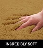 Gold Solid Microfiber 6 X 7 Feet Tufted Carpet