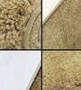 Gold Solid Microfibre 17x12 Inches AntiSkid Door Mat