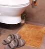 Gold Solid Microfibre 23x15 Inches AntiSkid Bath Mat