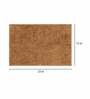 Gold Solid Microfibre 23x15 Inches AntiSkid Bath Mat