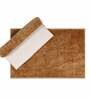 Gold Solid Microfibre 23x15 Inches AntiSkid Bath Mat