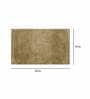 Gold Solid Microfibre 30x18 Inches AntiSkid Bath Mat
