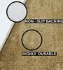 Gold Solid Microfibre 36x24 Inches AntiSkid Bath Mat