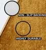 Gold Solid Microfibre 36x24 Inches AntiSkid Bath Mat