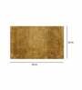 Gold Solid Microfibre 36x24 Inches AntiSkid Bath Mat