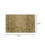 Gold Solid Microfibre 36x24 Inches AntiSkid Bath Mat