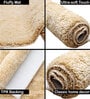 Gold Solid Polyester 23x15 Inches Super Soft Bath Mat