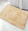 Gold Solid Polyester 23x15 Inches Super Soft Bath Mat