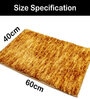 Gold Solid Polyester 24x16 Inches Super Soft Bath Mat