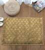 Gold Geometric Polyester 24x16 Inches Super Soft Bath Mat