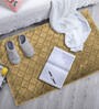 Gold Geometric Polyester 30x18 Inches Super Soft Bath Mat