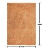 Gold Solid Polyester 5 ft x 7 ft Machine made Carpet