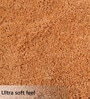 Gold Solid Polyester 5 ft x 7 ft Machine made Carpet
