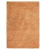 Gold Solid Polyester 5 ft x 7 ft Machine made Carpet