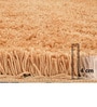 Gold Solid Polyester 5 ft x 7 ft Machine made Carpet