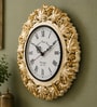 Gold Solid Wood Kalpalata Roman Wall Clock