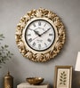 Gold Solid Wood Kalpalata Roman Wall Clock