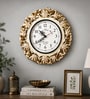 Gold Solid Wood Kalpalata Wall Clock