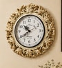 Gold Solid Wood Kalpalata Wall Clock
