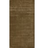 Gold Solid Wool and Viscose 5 ft X 8 ft Hand Woven Carpet