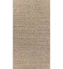 Gold Solid Wool and Viscose 5 ft X 8 ft Hand Woven Carpet