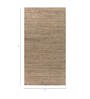 Gold Solid Wool and Viscose 5 ft X 8 ft Hand Woven Rectangle Carpet
