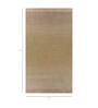 Gold Solid Wool and Viscose 6 ft X 9 ft Hand Woven Carpet
