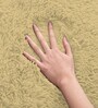 Gold Solid Wool Blend 3 X 5 Feet Tufted Carpet