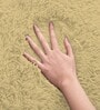 Gold Solid Wool Blend 4 X 6 Feet Tufted Carpet