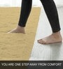 Gold Solid Wool Blend 4 X 6 Feet Tufted Carpet