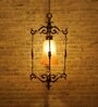Gold Spanish Antique Finished Small Foyer Hanging Pendant Light